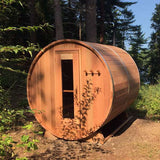 Dundalk 6'x6' (182cm) Barrel Sauna- Clear Cedar
