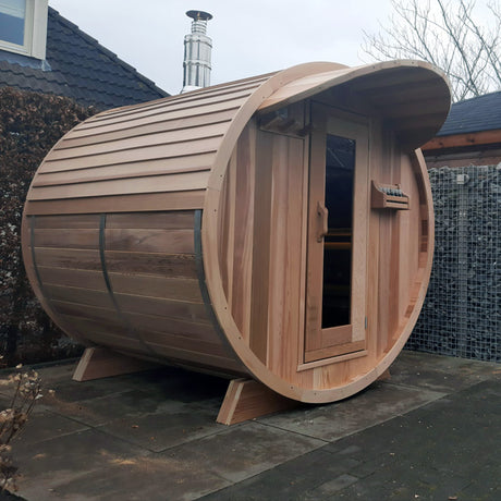 Dundalk 6'x7' Barrel Sauna - Clear Cedar