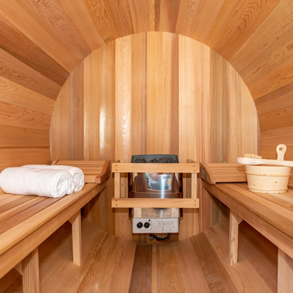 Dundalk 6'x7' Barrel Sauna - Clear Cedar