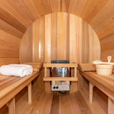 Dundalk 6'x7' Barrel Sauna - Clear Cedar
