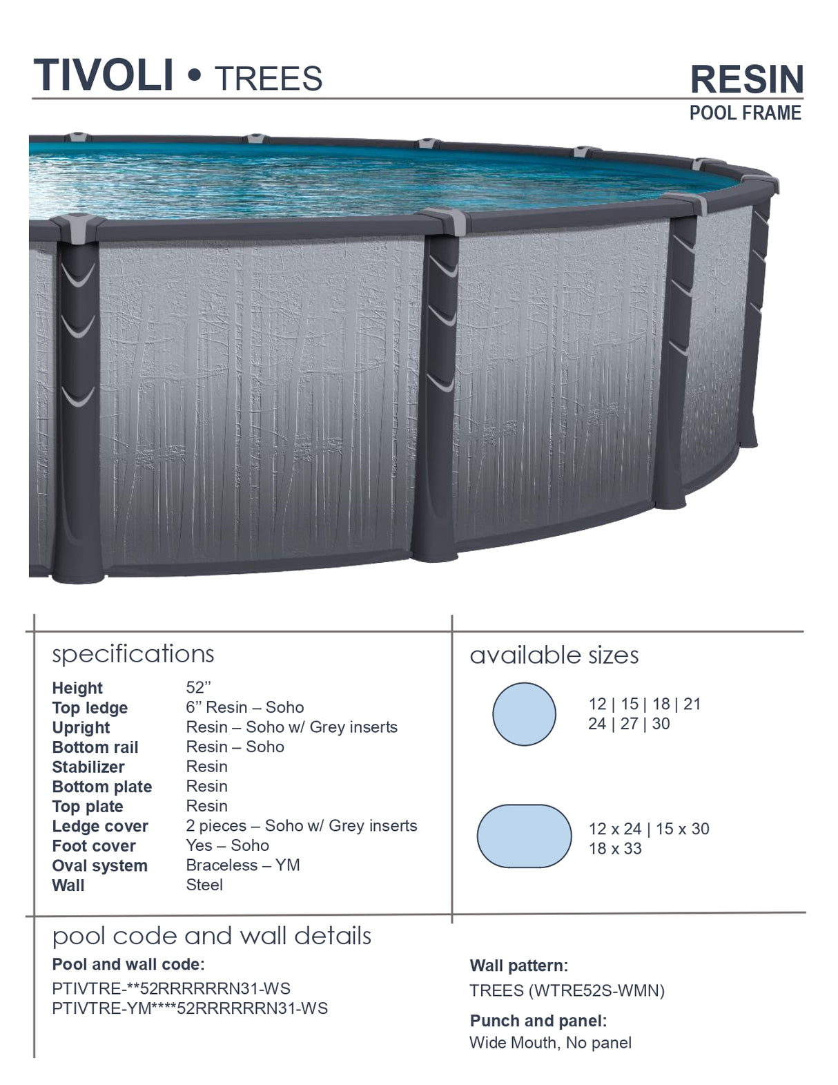 Tivoli 27' Round Resin Aboveground Pool