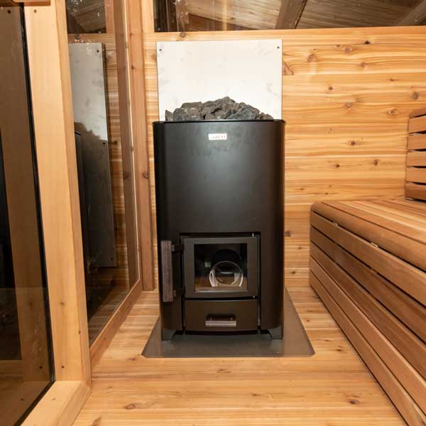 Narvi NC 16 Black Wood Burning Heater (Rocks Included)