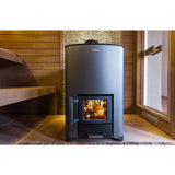 Narvi NC 24 Black Wood Burning Heater (Rocks Included)
