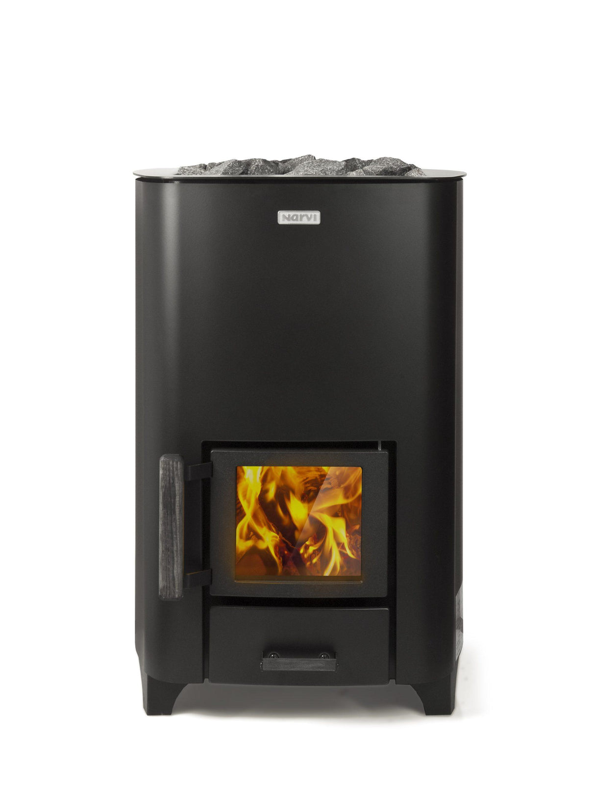 Narvi NC 24 Black Wood Burning Heater (Rocks Included)
