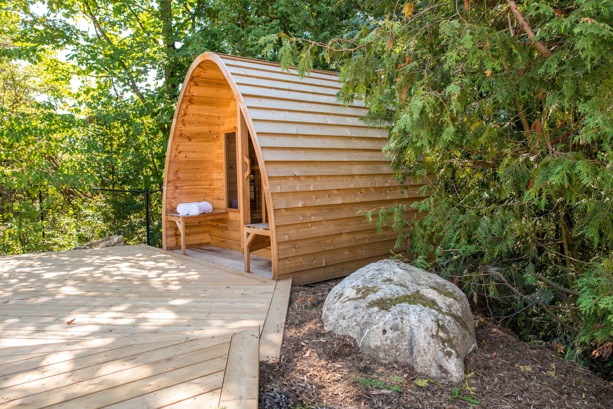 Dundalk 8x8 (244x244cm) POD Sauna -Knotty Cedar