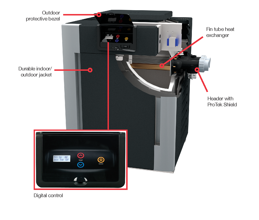 Raypak Pool Heater 266k BTU R266A-EN-C