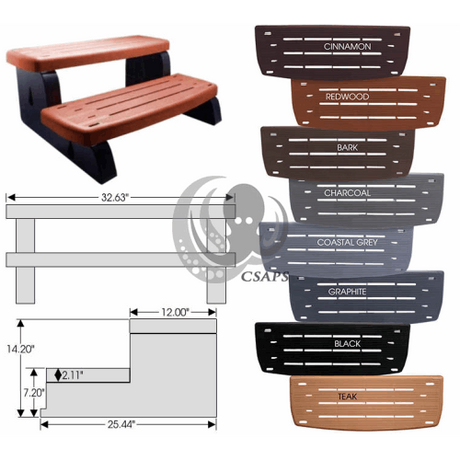 Hot Tub Steps - Graphite Grey (Waterway) 535-2209-GPH