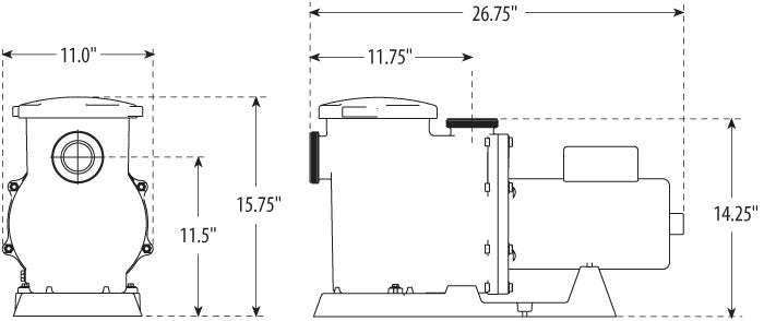 Waterway Inground Pool Pump SVL56S-120  2.0 Hp 230 Volt